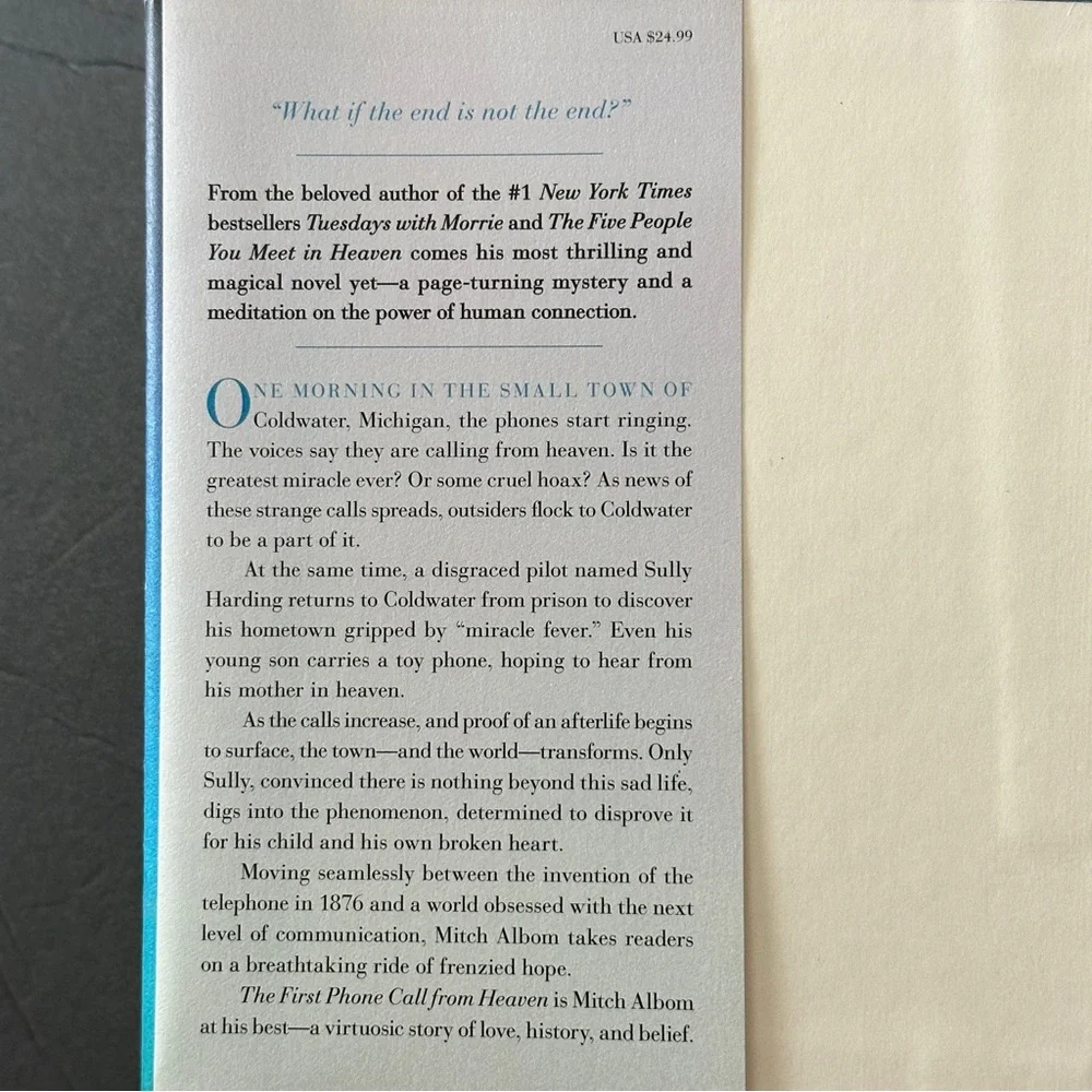 The First Phone Call From Heaven by Mitch Albom | Fiction | Hardcover Book